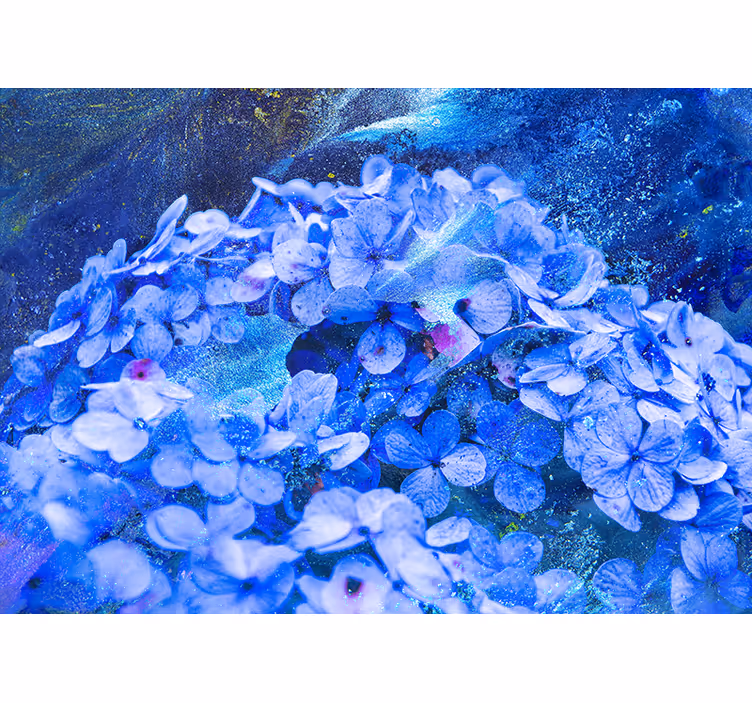 Blue Floral Arrangement flowers wall mural - TenStickers
