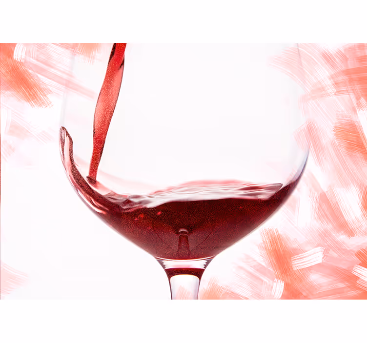 Love wall mural wine glass splash - TenStickers