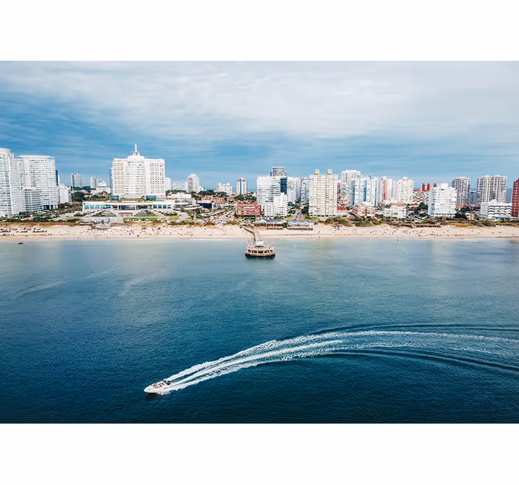 Seaside Urban Perspective wall mural city - TenStickers