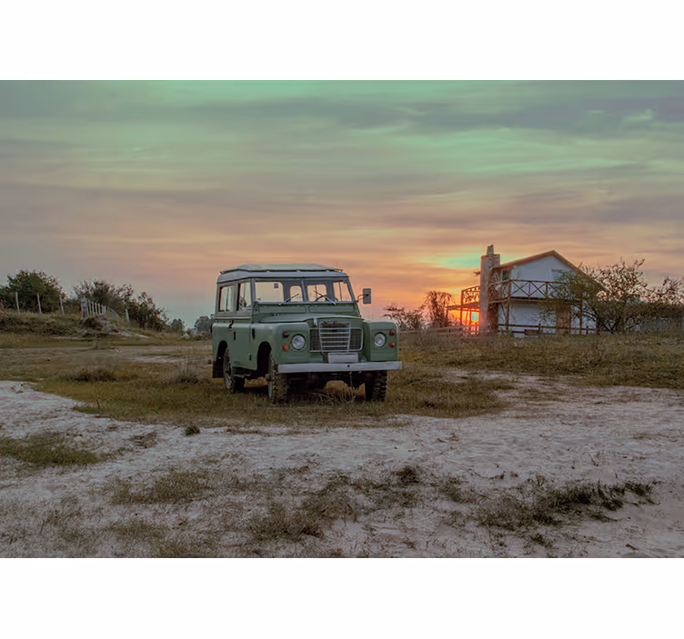 Green Classic Car automotive wall murals - TenStickers