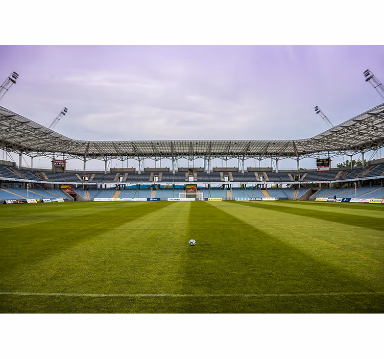 Wall mural city soccer field scene - TenStickers