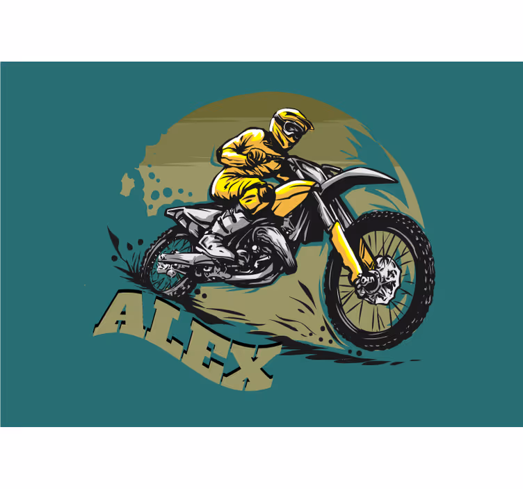Automotive wall murals motocross rider action - TenStickers