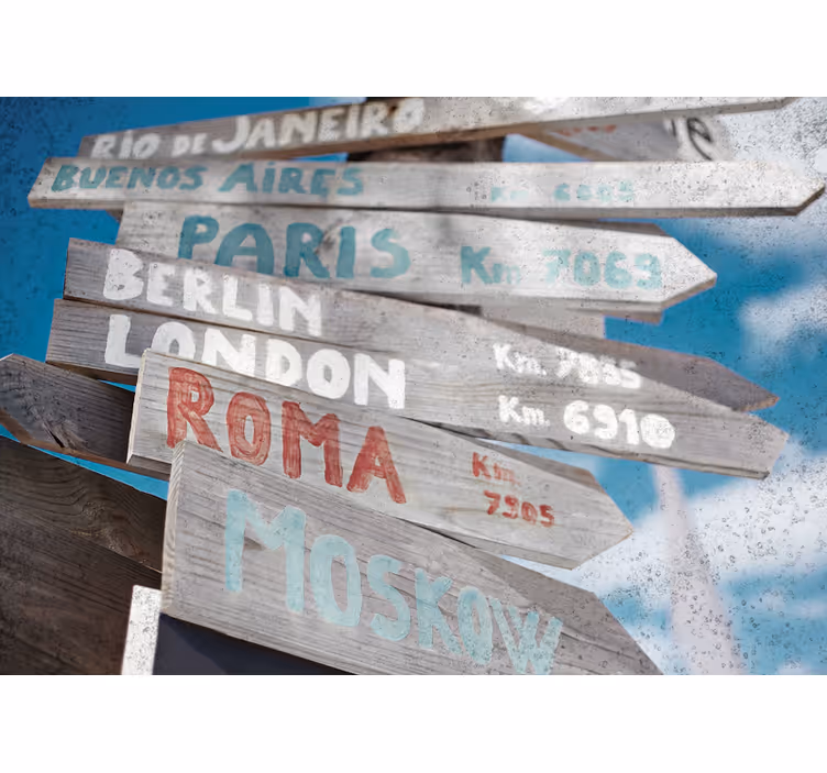 Worldwide Urban Guidance wall mural city - TenStickers