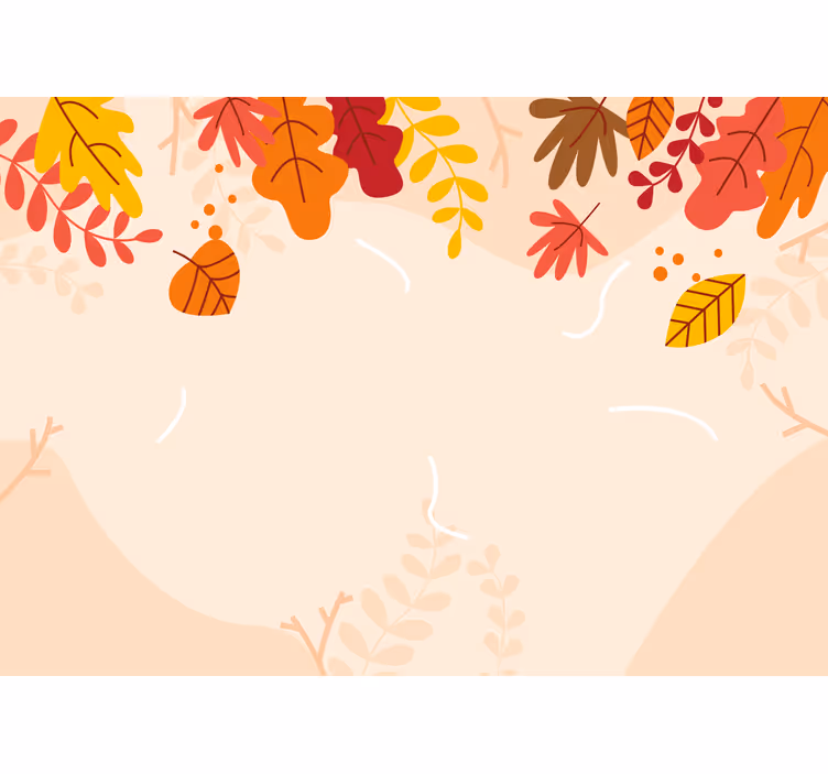 Autumn Leaf Patterns flowers wall mural - TenStickers