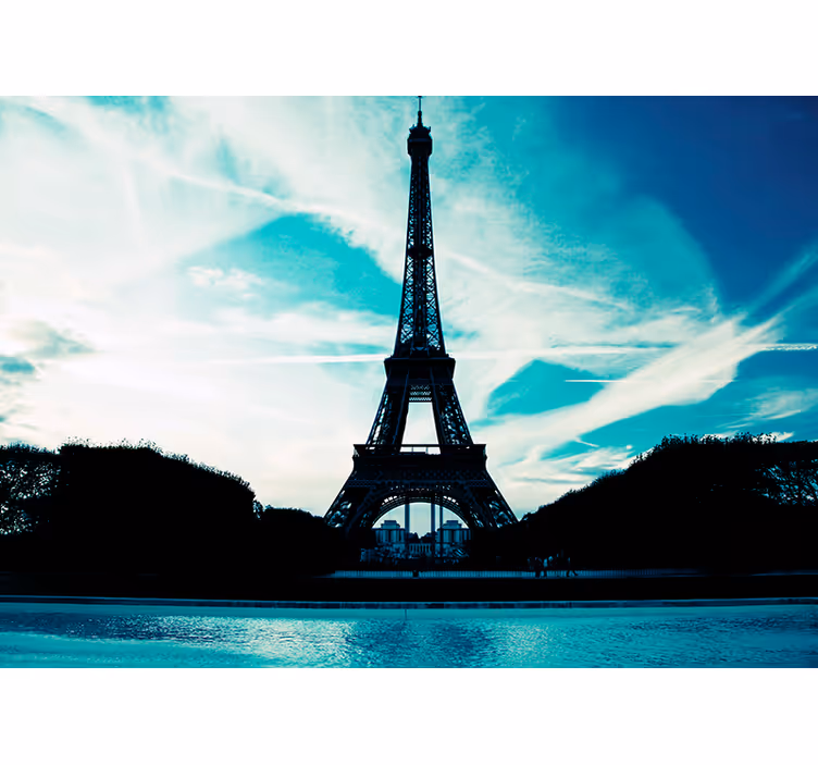 Eiffel Tower Outline wall mural paris - TenStickers