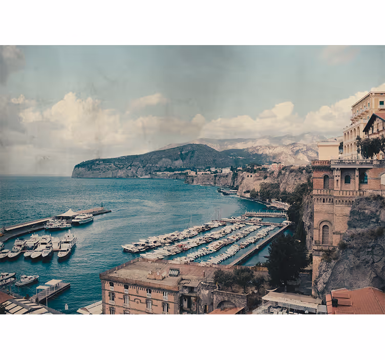Coastal Harbor View wall mural city - TenStickers