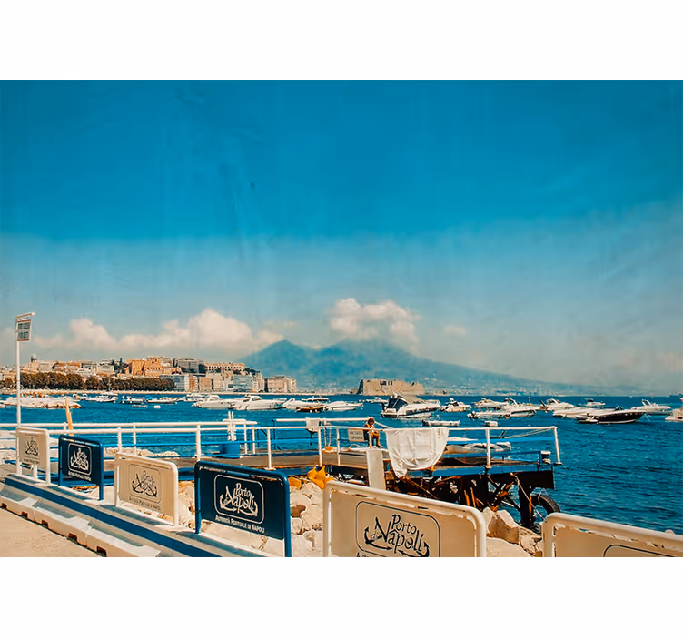 Naples Seaside Perspective wall mural city - TenStickers