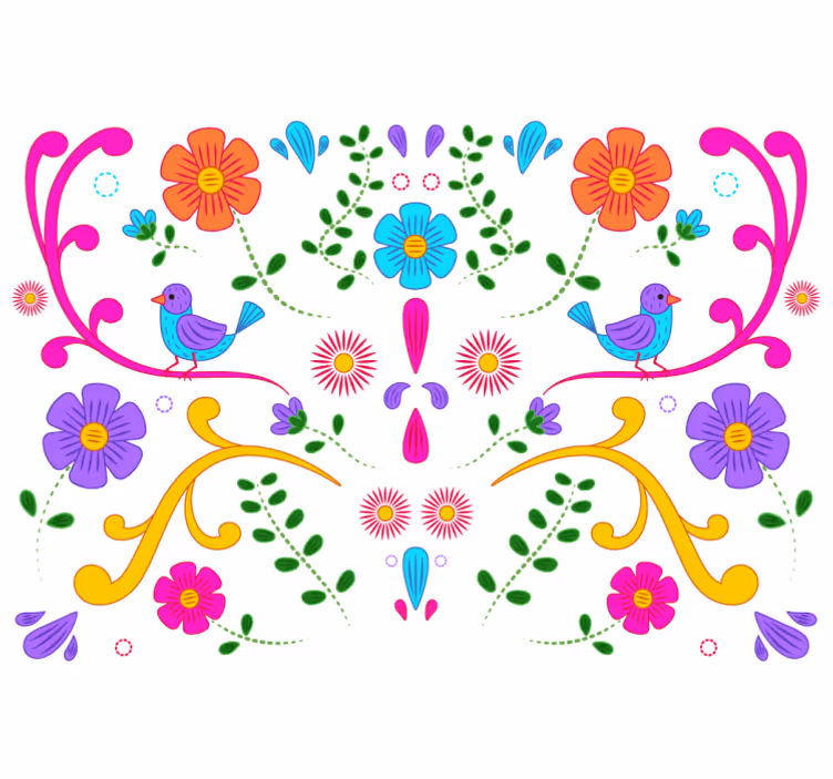 Colorful Floral Design other flowers wall mural - TenStickers