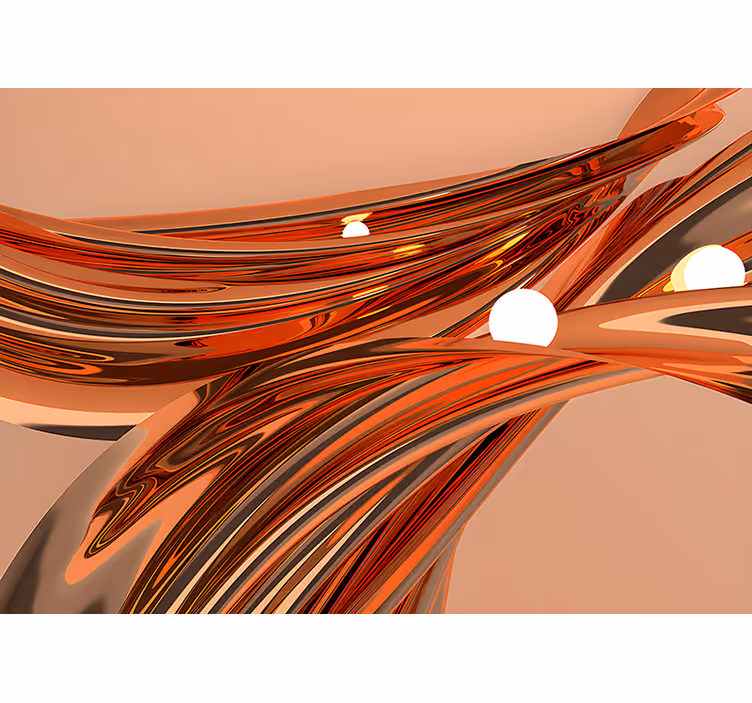 Flowing Organic Curves abstract mural wallpaper - TenStickers