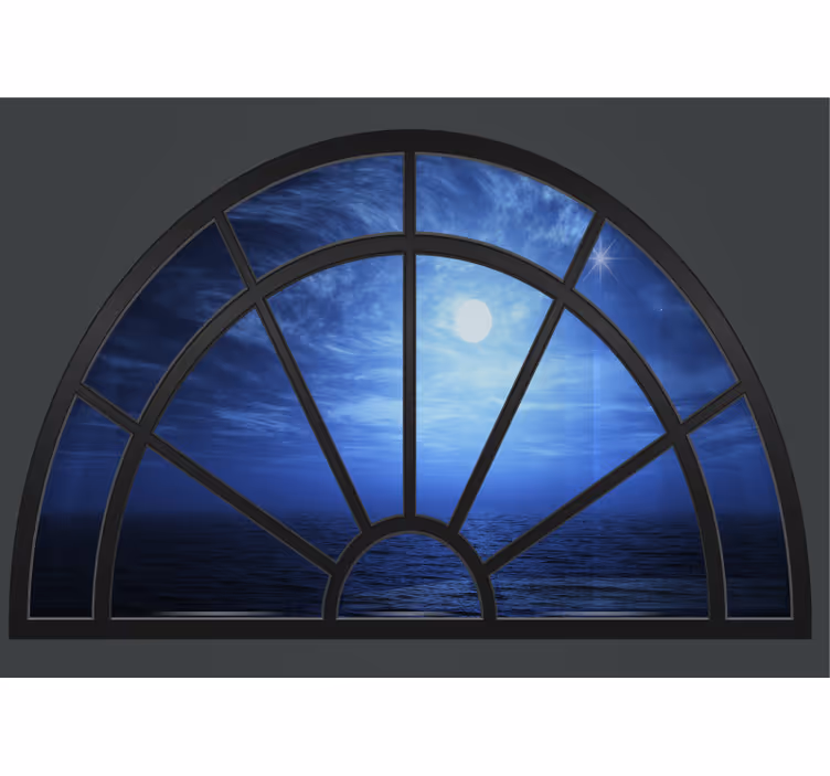 Sky mural wallpaper moonlit ocean vista - TenStickers