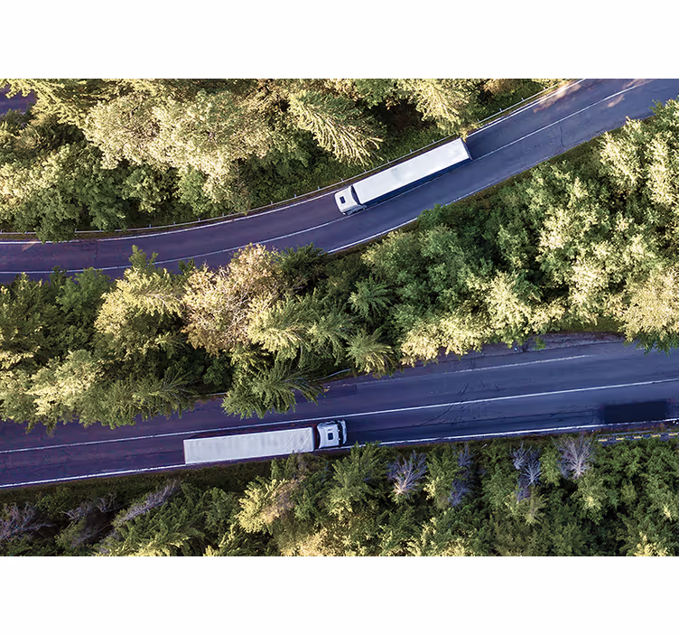 Trucks on Highway automotive wall murals - TenStickers
