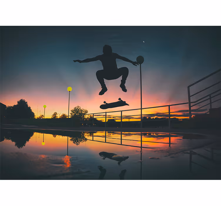 Skater in Motion wall mural music - TenStickers