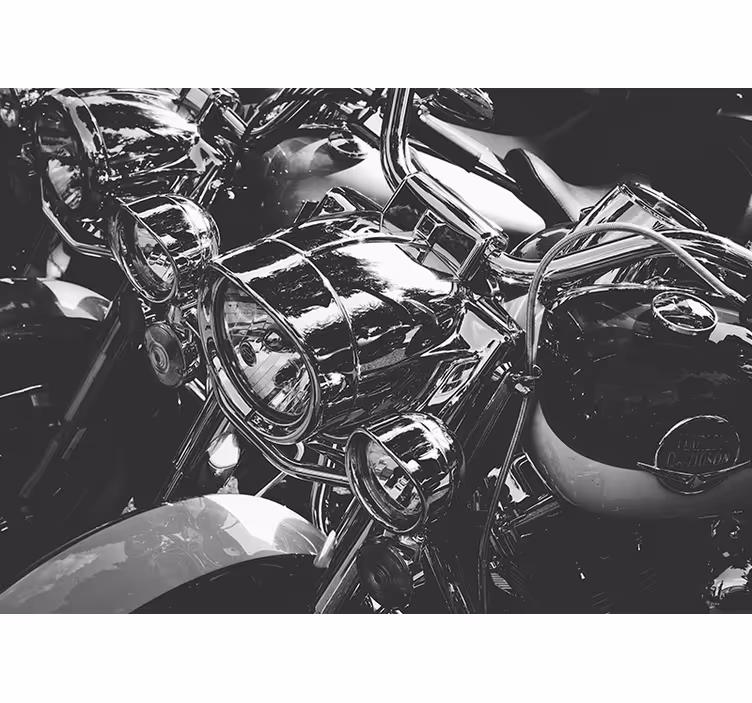 Classic Chrome Motorcycles automotive wall murals - TenStickers