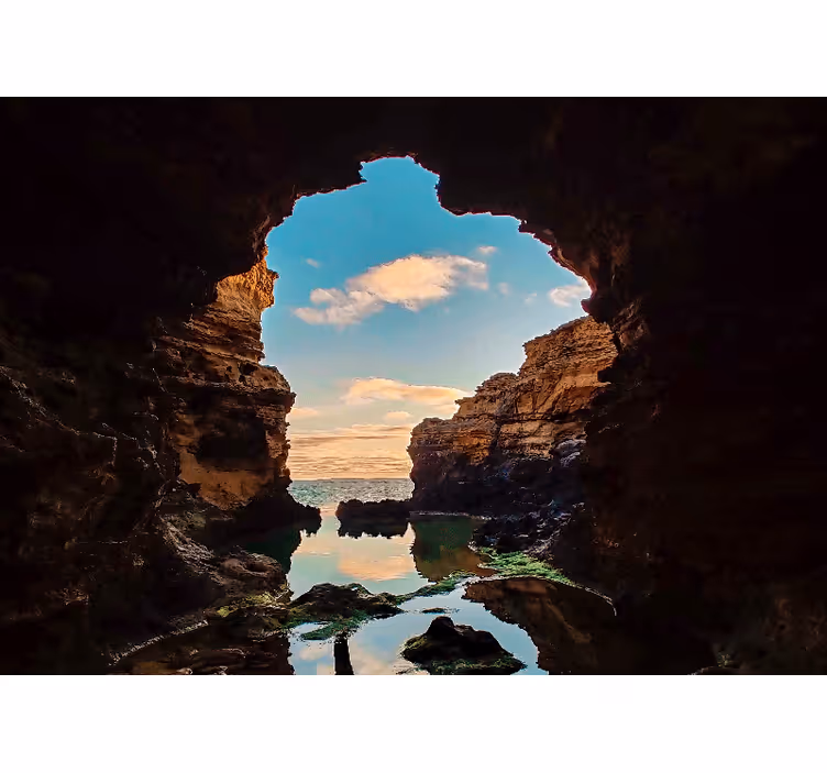 Cave Seascape View landscape wall mural - TenStickers