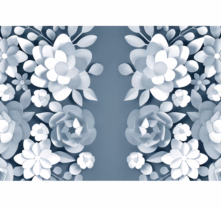 Flowers wall mural graceful botanical designs - TenStickers