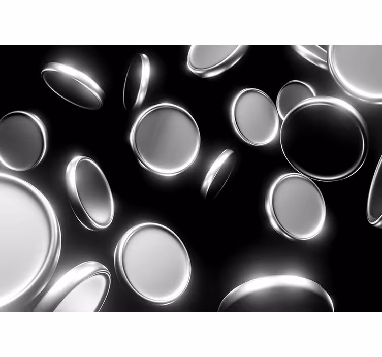 Drifting Round Forms abstract mural wallpaper - TenStickers