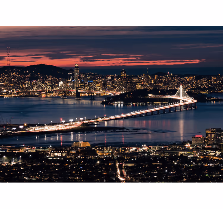 Bay Bridge View wall mural city - TenStickers