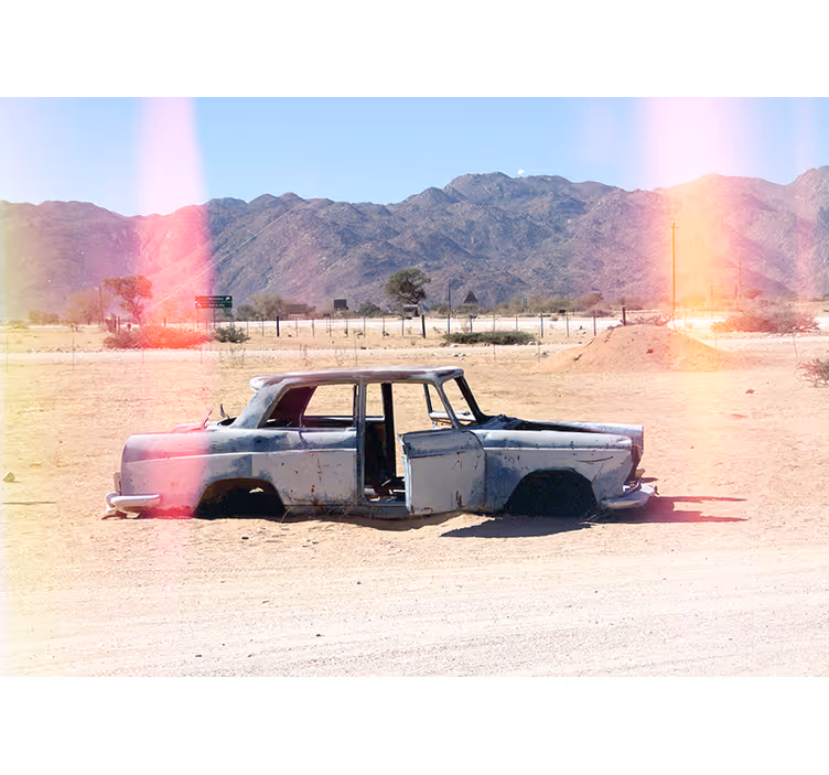 Abandoned classic car automotive wall murals - TenStickers