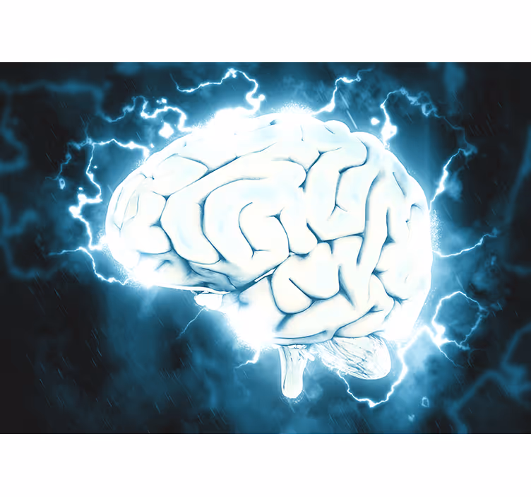 Electric Brain Concept wall mural painting - TenStickers