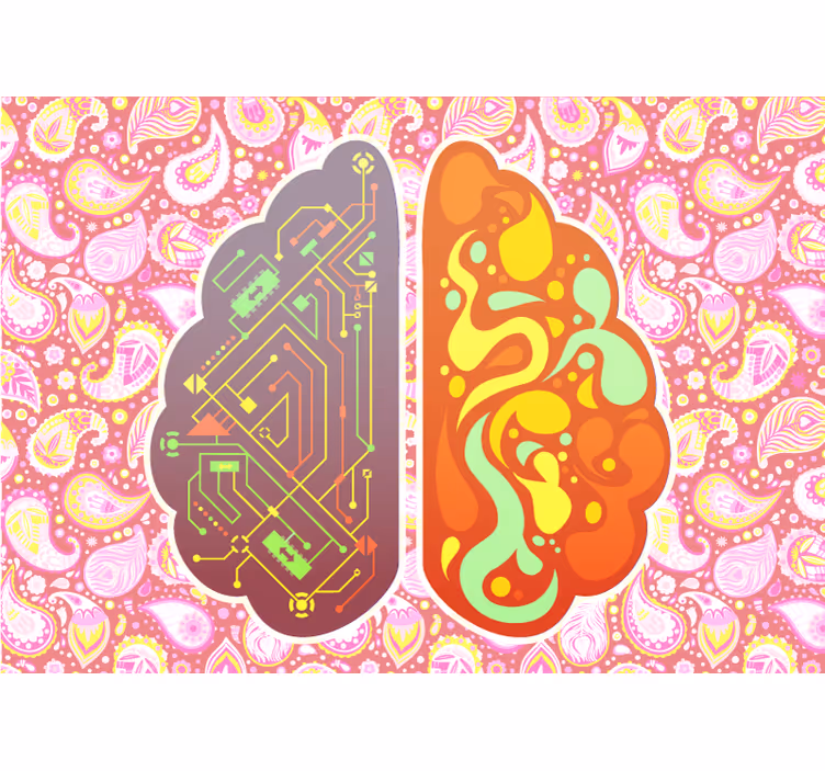 Brain Circuit Patterns abstract mural wallpaper - TenStickers