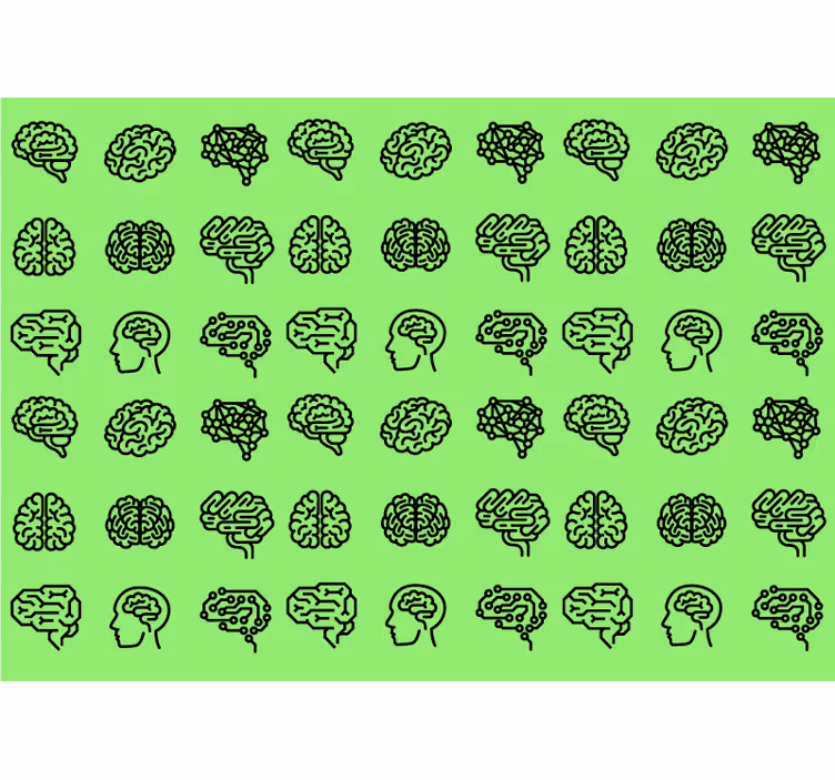 Brain Pattern Design wall mural painting - TenStickers