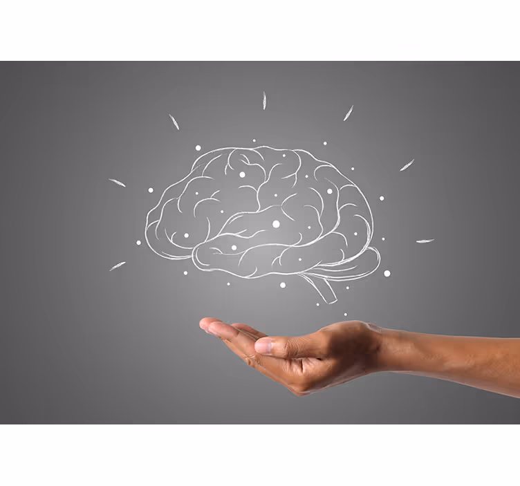 Brain Concept Visualization wall mural text - TenStickers