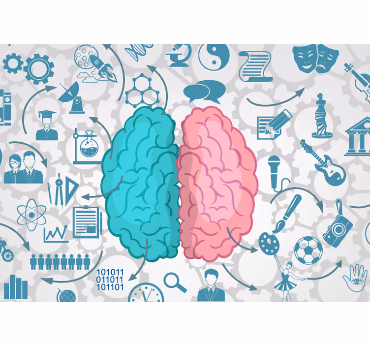 Wall mural modern creative brain design - TenStickers