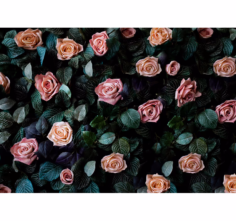 Romantic Rose Floral flowers wall mural - TenStickers