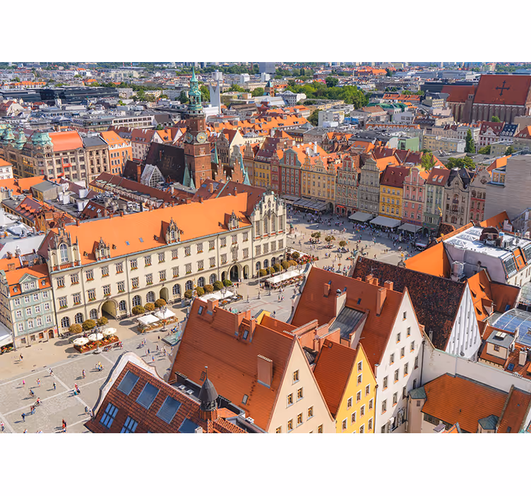 Historic Cityscape View wall mural city - TenStickers