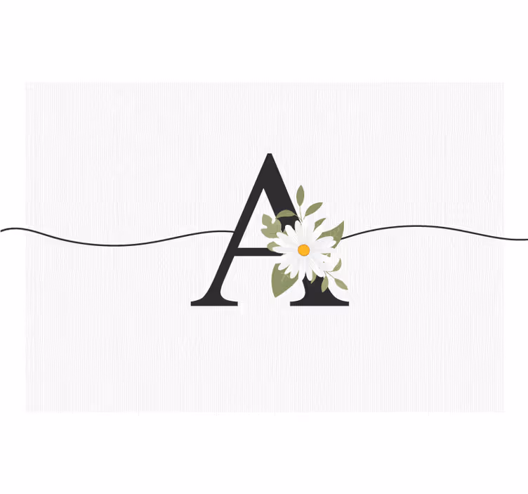 Murals for teenage bedrooms personalized initial daisy - TenStickers