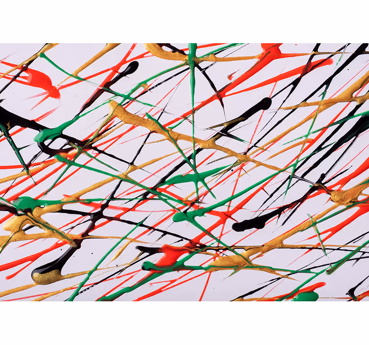 Abstract mural wallpaper energetic brush strokes - TenStickers