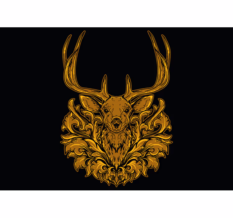 Wall mural animals majestic deer portrait - TenStickers