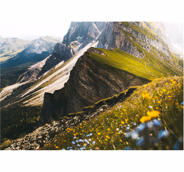 Landscape wall mural mountainous landscape - TenStickers