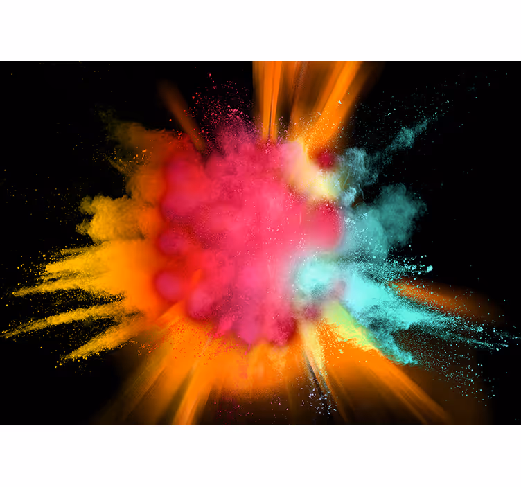 Abstract mural wallpaper colorful powder burst - TenStickers