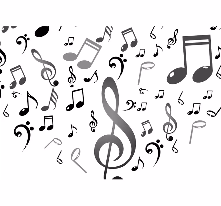 Wall mural music musical notes design - TenStickers