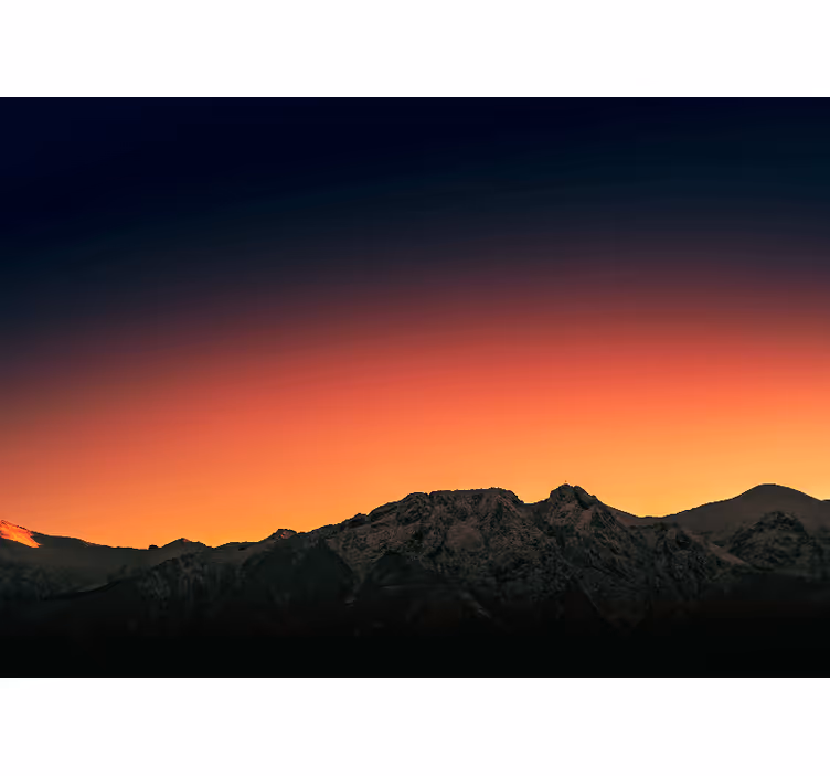 Mountain wall mural majestic mountain dusk - TenStickers