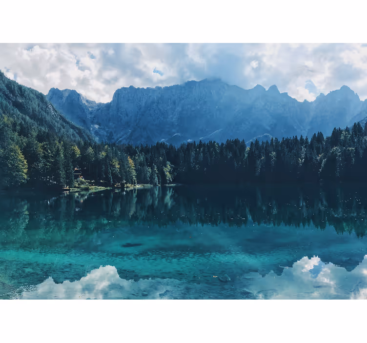 Landscape wall mural mountain echo lake - TenStickers