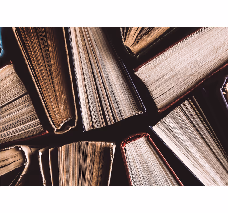 Books stacked together wall mural painting - TenStickers