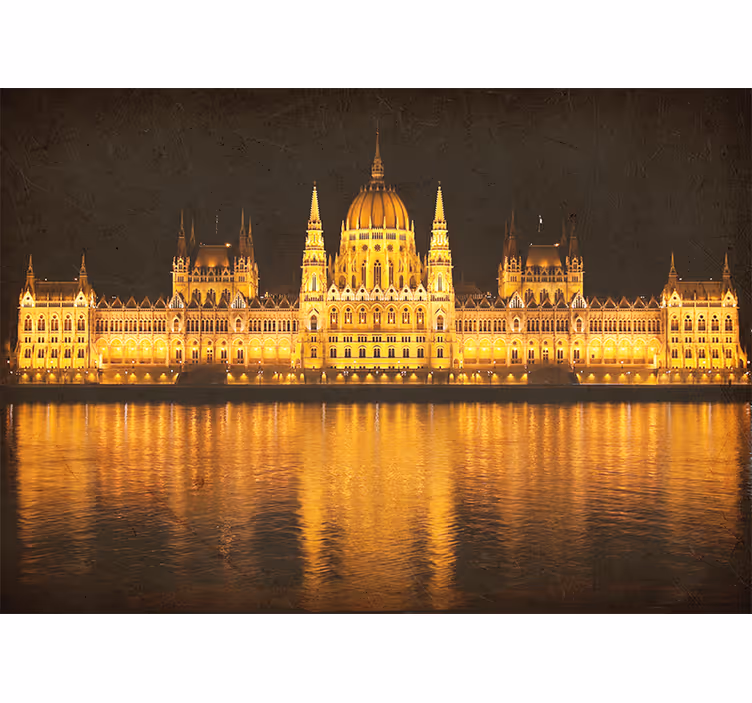Other wall mural city budapest night scene - TenStickers