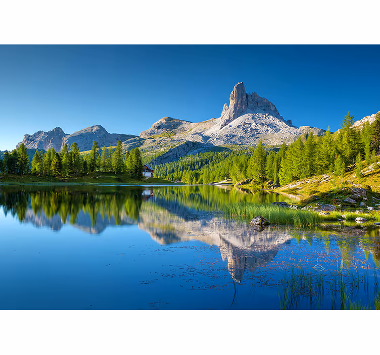 Landscape wall mural mountain reflections - TenStickers