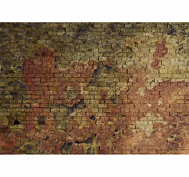 Stone wall mural aged brick texture - TenStickers
