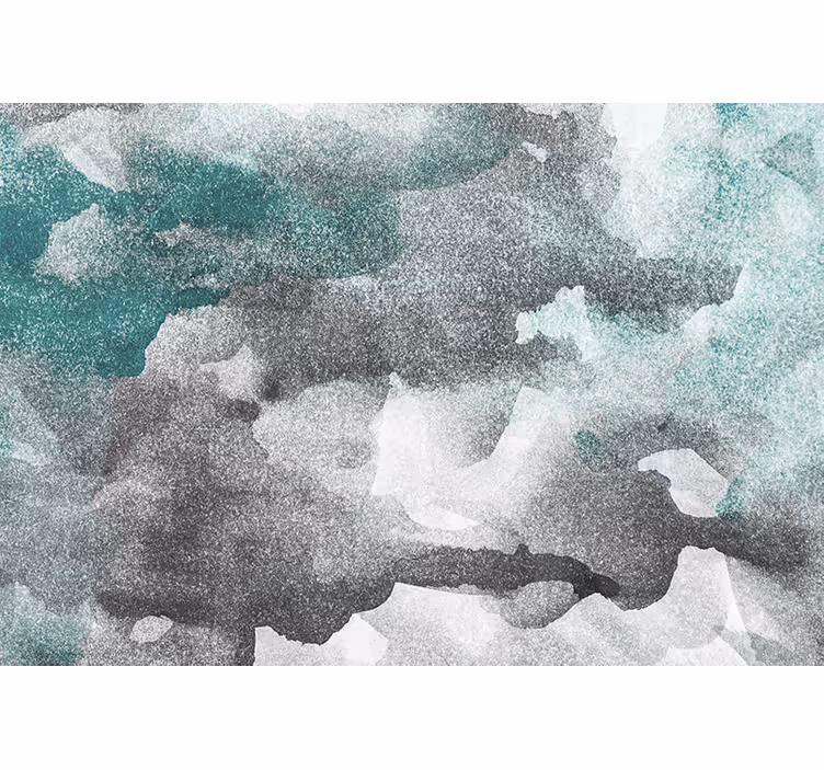 Abstract mural wallpaper textured gray waves - TenStickers