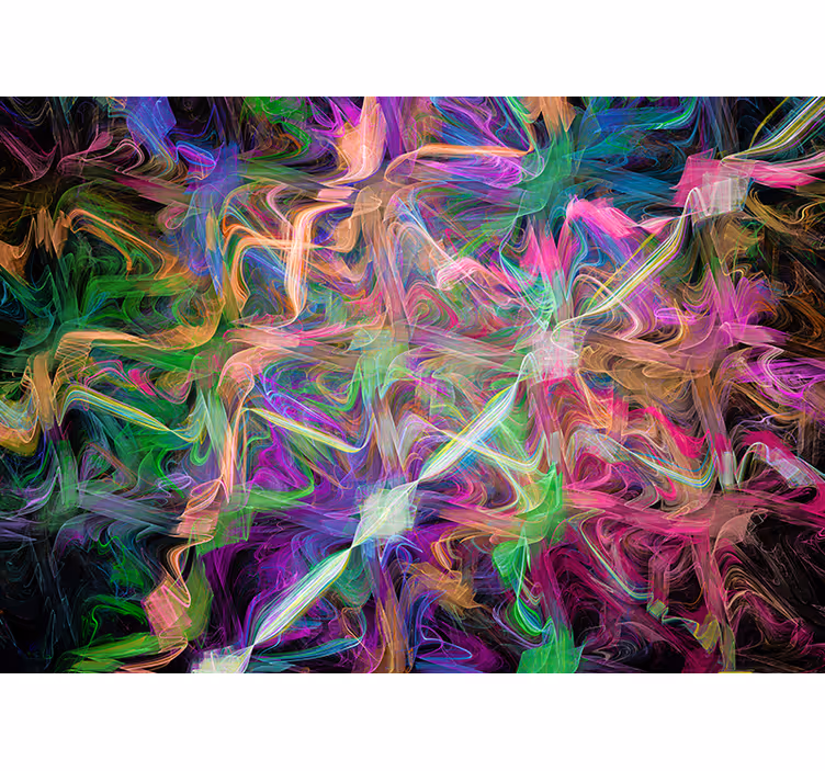 Vibrant abstract swirls abstract mural wallpaper - TenStickers