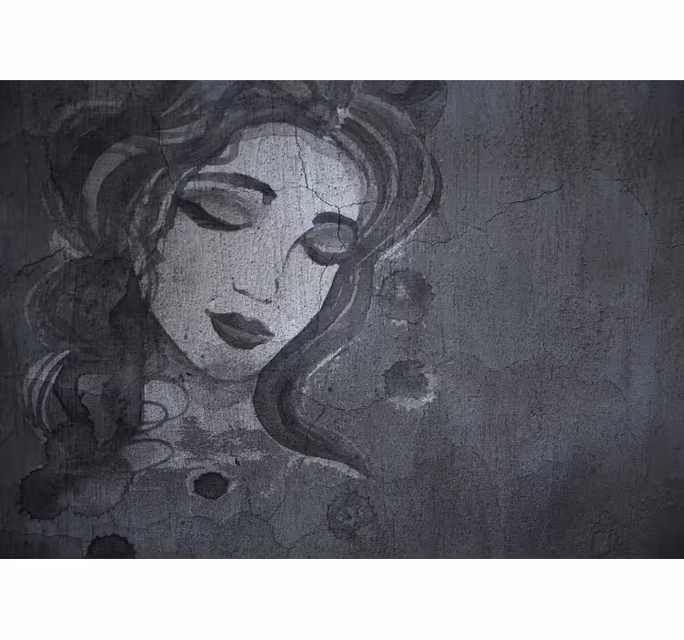 Wall mural painting elegant woman portrait - TenStickers