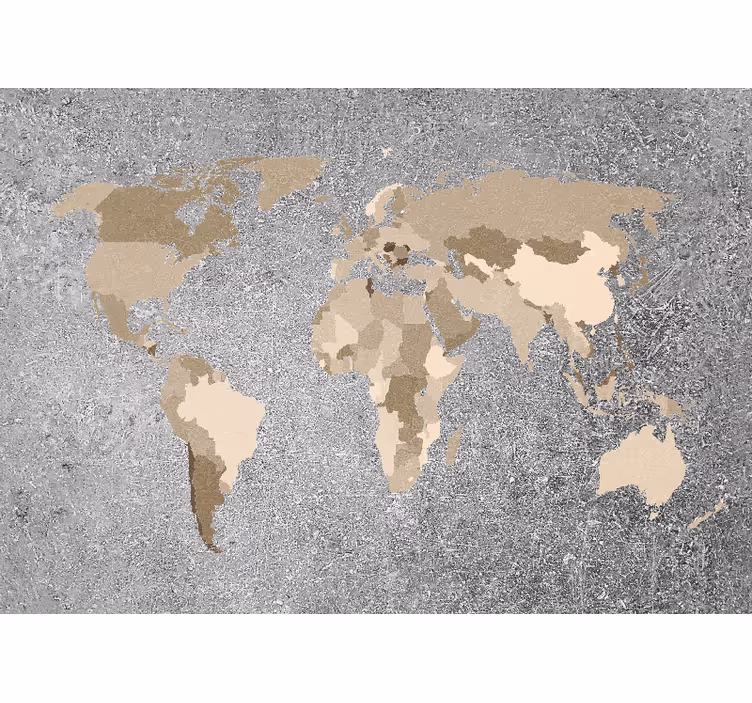 Wall mural world map map of continents - TenStickers