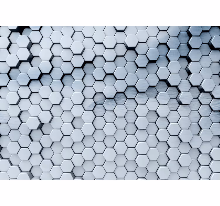 Hexagon Motif Arrangement wall mural pattern - TenStickers