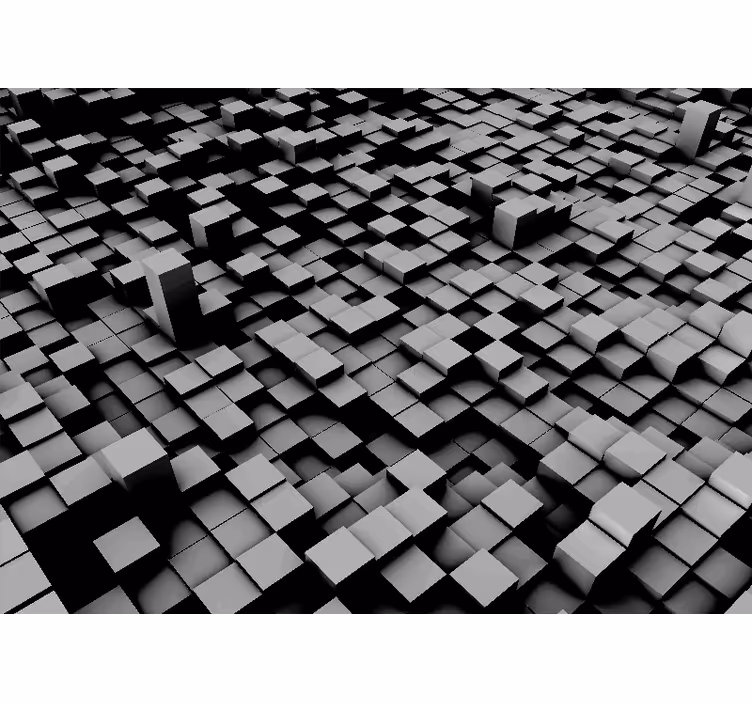 Abstract mural wallpaper geometric block design - TenStickers
