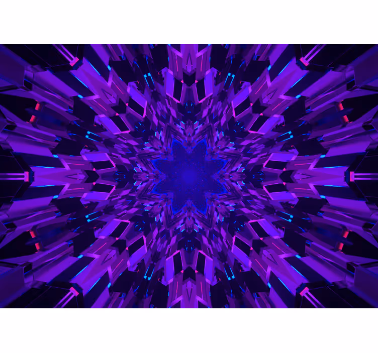 Abstract mural wallpaper geometric star design - TenStickers