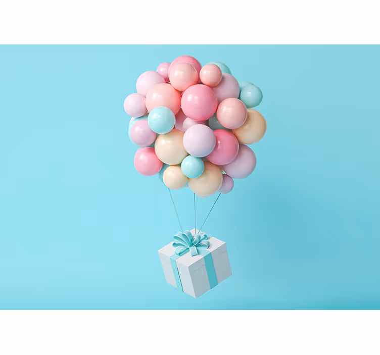 Balloon Bunch wall mural nursery - TenStickers