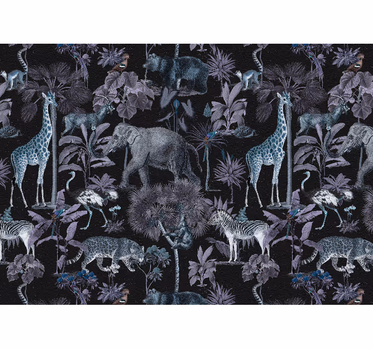 Wall mural animals wildlife safari scene - TenStickers